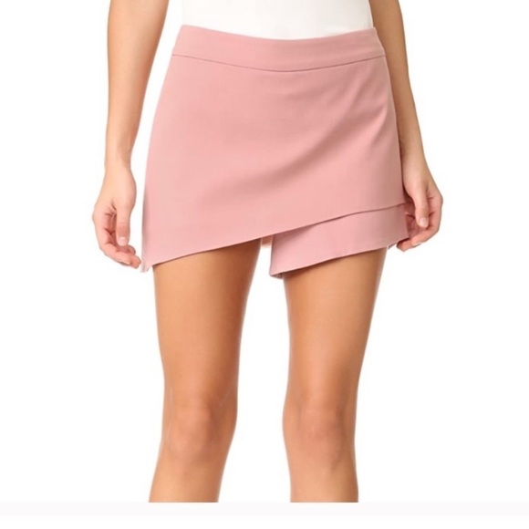 Michelle Mason x Revolve Asymmetrical Blush Skort Skirt - Picture 1 of 15